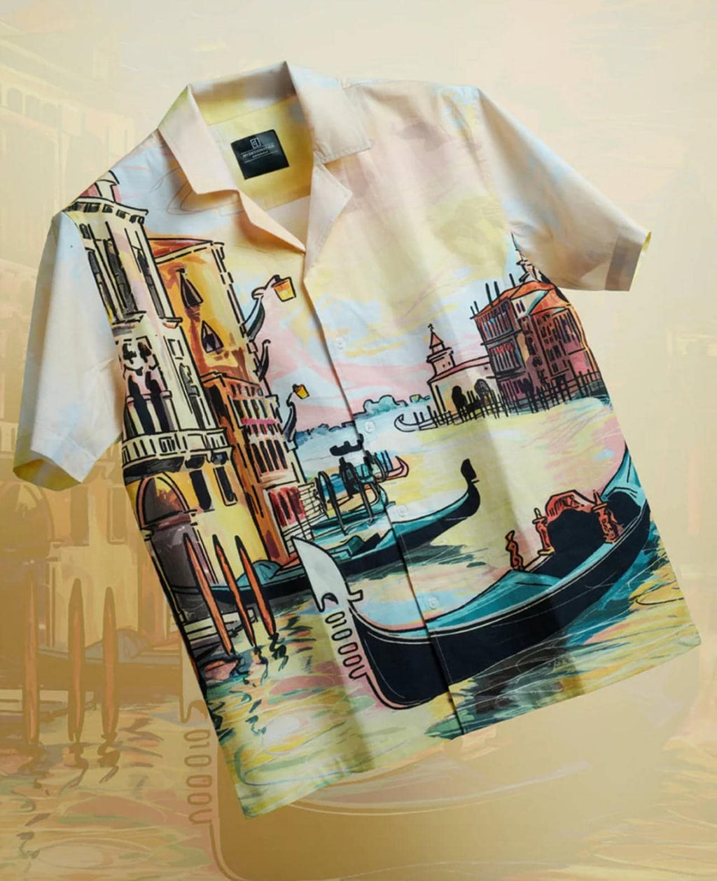 Men shirts summer styles with Dragon , Venice , Paris nights