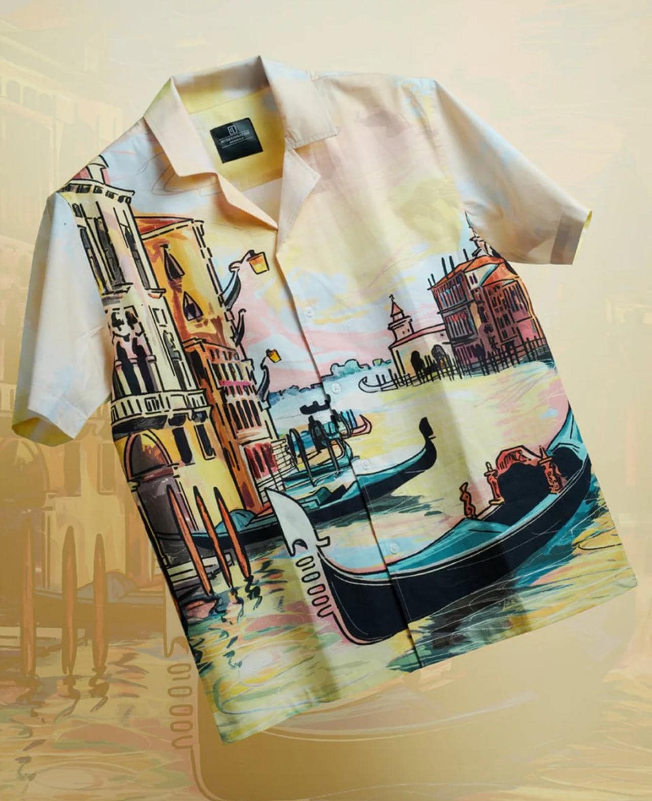 Men shirts summer styles with Dragon , Venice , Paris nights
